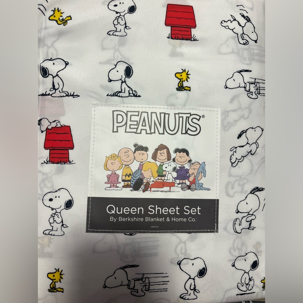 NWT Snoopy Queen Sheet Set